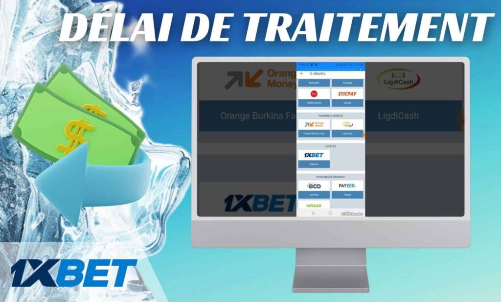 1xBet Mali Délai de traitement des retraits