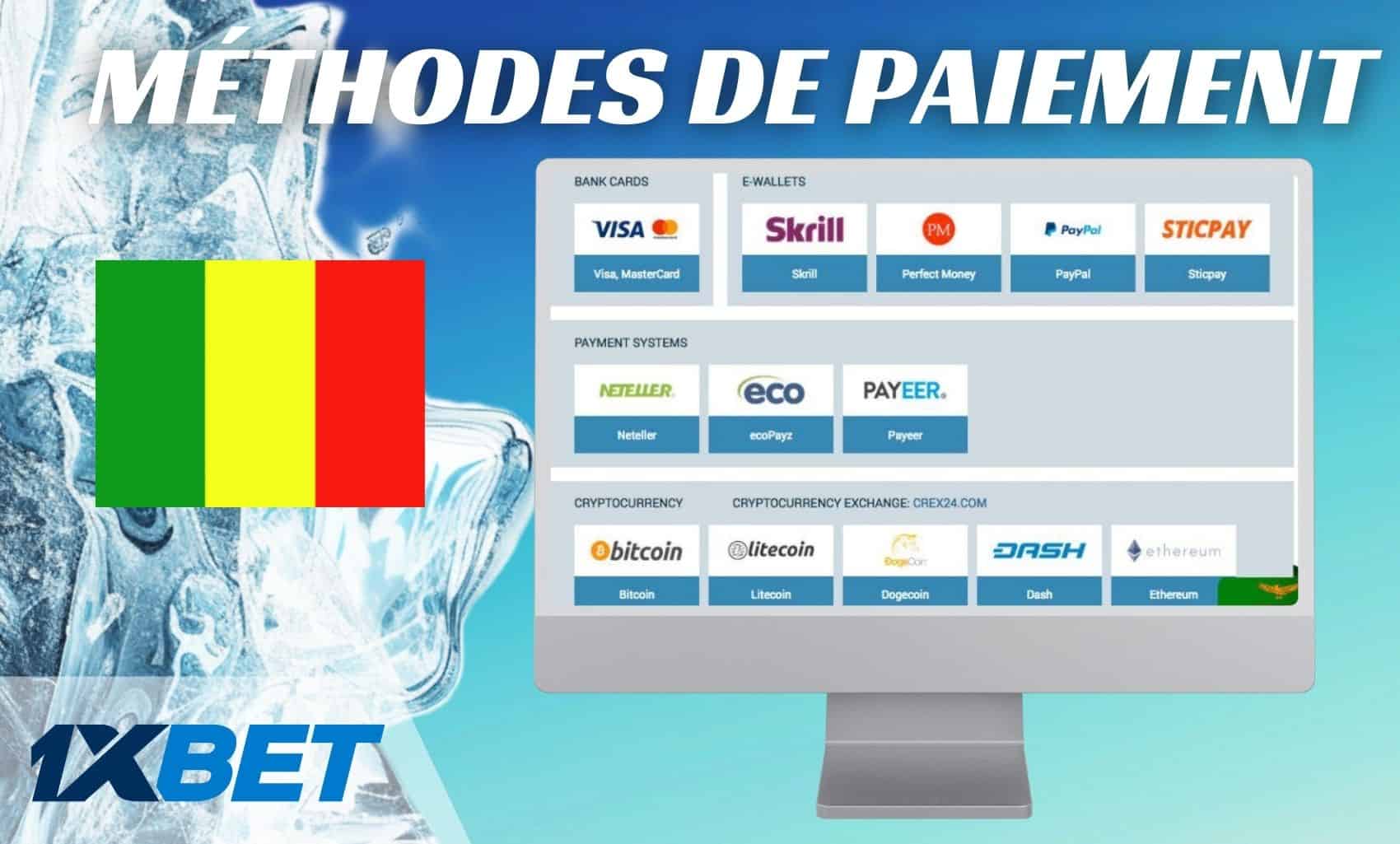 1xBet Mali site Méthodes de paiement revue