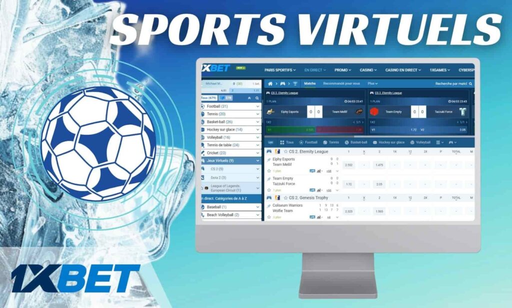 1xBet Mali Sports Virtuels paris révision